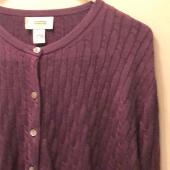 TALBOTS EUC WOMENS PETITE SWEATER TOP TOPS CARDIGAN SHIRTS SHIRT SIZE L LARGE - Picture 4 of 7